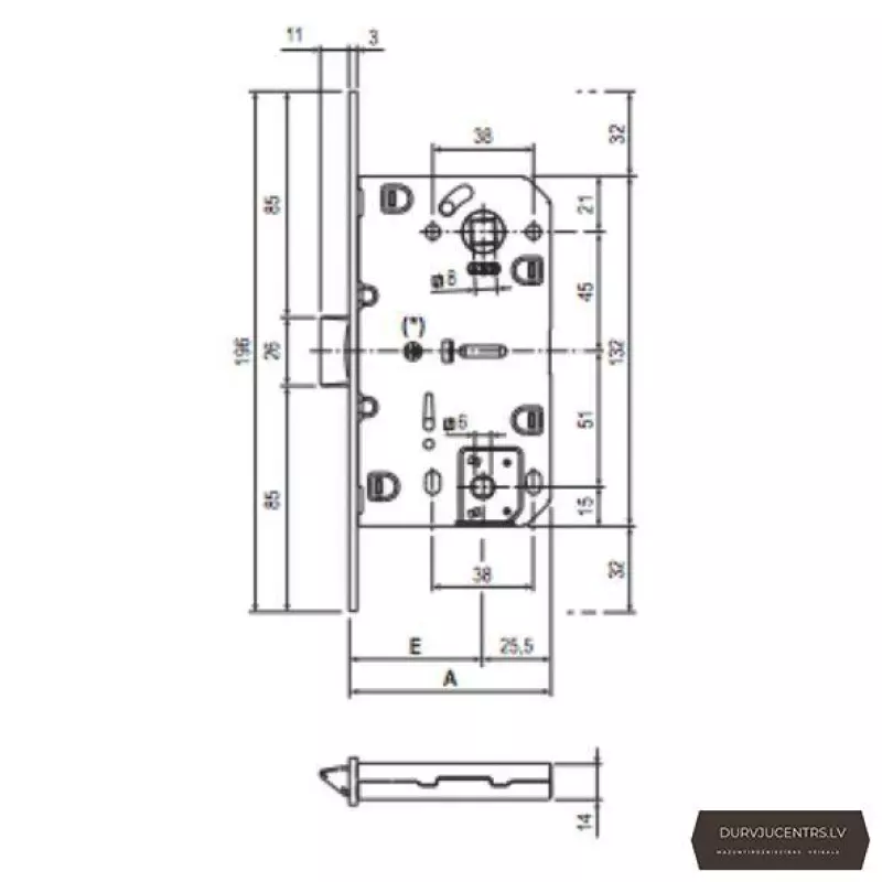 Slēdzene AGB F18 EVO WC ar pretplāksni