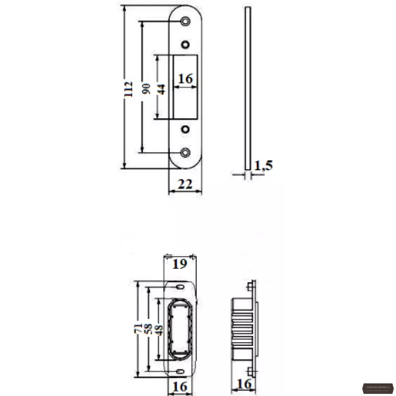 Slēdzene magnētiskā APECS 5300-MC-WC, grafīts